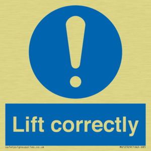Lift correctly sign